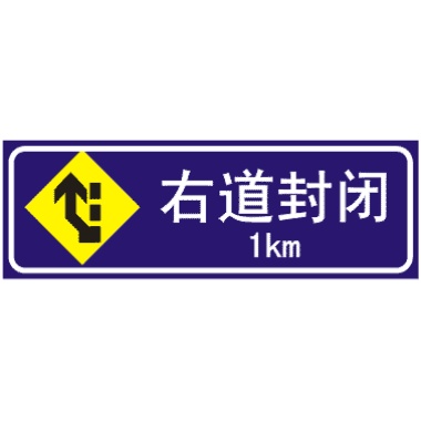 前方一公里右道封閉